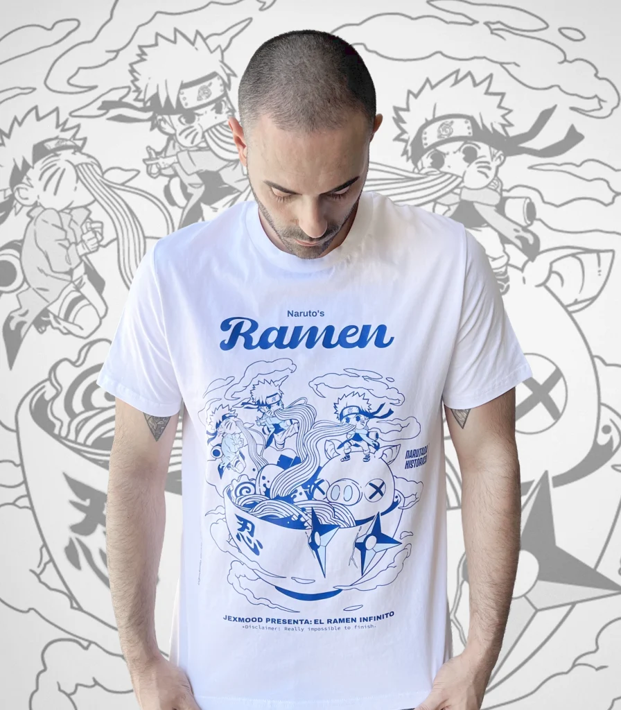 Camiseta Ramen infinito de naruto chibi